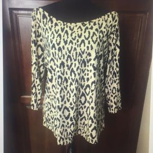 Liz Claiborne Cheetah Print Top